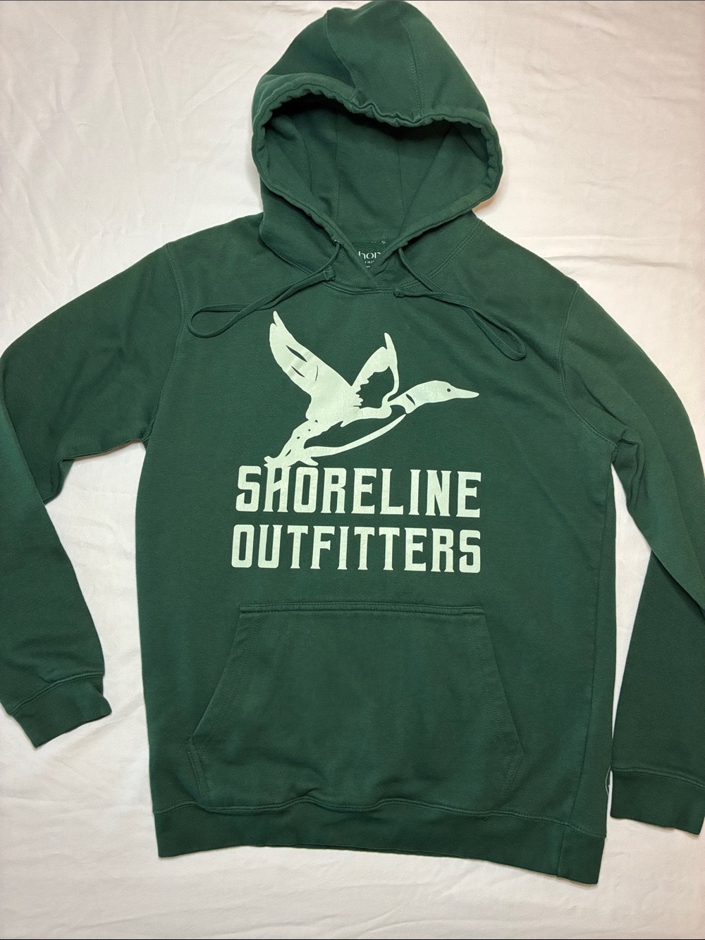 Shoreline Outfitters Forest Green Duck Graphic Logo Pullover Hoodie